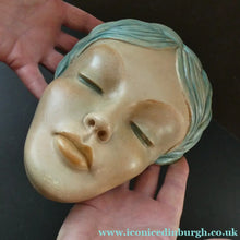 Load image into Gallery viewer, Art Deco 1930s Wall Mask G. Leonardi Hollywood Glamour Marlene Dietrich Style Portrai
