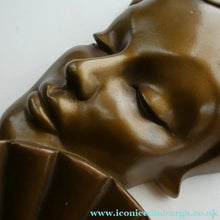 Load image into Gallery viewer, Art Deco 1930s Wall Mask G. Leonardi Golden Lady's Head Wall Mask
