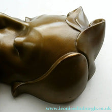 Load image into Gallery viewer, Art Deco 1930s Wall Mask G. Leonardi Golden Lady's Head Wall Mask
