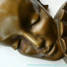 Load image into Gallery viewer, Art Deco 1930s Wall Mask G. Leonardi Golden Lady's Head Wall Mask
