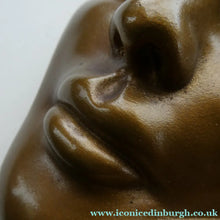 Load image into Gallery viewer, Art Deco 1930s Wall Mask G. Leonardi Golden Lady's Head Wall Mask
