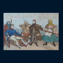 Load image into Gallery viewer, GEORGIAN PRINT. Satirical Print 1829.  Entitled "Paddy Arthur's Night Charge". Irish History Interest
