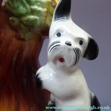 Load image into Gallery viewer, 1960s Eastgate Pottery Posy Dishes. Rarer Pair:  One with a Terrier Dog and the Other with a Cute Little Bunny Rabbit

