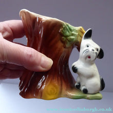 Load image into Gallery viewer, 1960s Eastgate Pottery Posy Dishes. Rarer Pair:  One with a Terrier Dog and the Other with a Cute Little Bunny Rabbit
