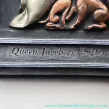 Load image into Gallery viewer, Pair of ALPHA STUDIOS Plaster DANISH ROYALTY Plaques. Rare Vintage 1970s Pair of Medieval Style Wall Plaques
