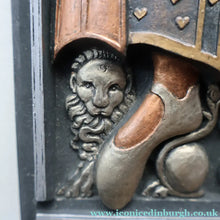 Load image into Gallery viewer, Pair of ALPHA STUDIOS Plaster DANISH ROYALTY Plaques. Rare Vintage 1970s Pair of Medieval Style Wall Plaques
