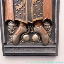 Load image into Gallery viewer, Pair of ALPHA STUDIOS Plaster DANISH ROYALTY Plaques. Rare Vintage 1970s Pair of Medieval Style Wall Plaques
