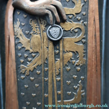 Load image into Gallery viewer, Pair of ALPHA STUDIOS Plaster DANISH ROYALTY Plaques. Rare Vintage 1970s Pair of Medieval Style Wall Plaques
