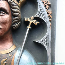 Load image into Gallery viewer, Pair of ALPHA STUDIOS Plaster DANISH ROYALTY Plaques. Rare Vintage 1970s Pair of Medieval Style Wall Plaques
