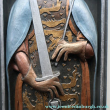 Load image into Gallery viewer, Pair of ALPHA STUDIOS Plaster DANISH ROYALTY Plaques. Rare Vintage 1970s Pair of Medieval Style Wall Plaques
