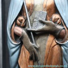Load image into Gallery viewer, Pair of ALPHA STUDIOS Plaster DANISH ROYALTY Plaques. Rare Vintage 1970s Pair of Medieval Style Wall Plaques
