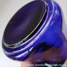 Load image into Gallery viewer, Fine Pair of Hand Blown ANTIQUE Hyacinth Bulb Vases  (Bristol Blue and Amethyst Glass)
