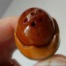 Load image into Gallery viewer, Pair of Vintage 1930s Amber Bakelite and Silver Art Deco Novelty Pepper Pots
