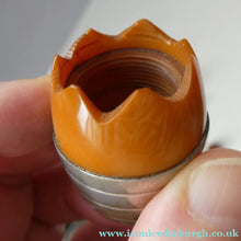 Load image into Gallery viewer, Pair of Vintage 1930s Amber Bakelite and Silver Art Deco Novelty Pepper Pots
