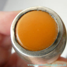 Load image into Gallery viewer, Pair of Vintage 1930s Amber Bakelite and Silver Art Deco Novelty Pepper Pots
