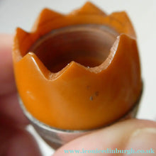 Load image into Gallery viewer, Pair of Vintage 1930s Amber Bakelite and Silver Art Deco Novelty Pepper Pots

