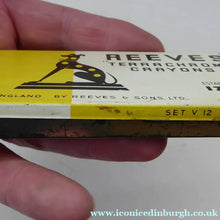 Load image into Gallery viewer, PAIR of Art Deco Style 1950s REEVES GREYOUND Pastel Tins &amp; Some Contents
