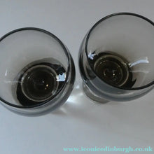 Load image into Gallery viewer, PAIR of Caithness CANISBAY LARGE Peat Coloured Wine Glasses. Space Age Shape. 5 1/4 inches in height
