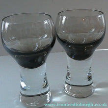 Load image into Gallery viewer, PAIR of Caithness CANISBAY LARGE Peat Coloured Wine Glasses. Space Age Shape. 5 1/4 inches in height

