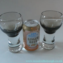 Load image into Gallery viewer, PAIR of Caithness CANISBAY LARGE Peat Coloured Wine Glasses. Space Age Shape. 5 1/4 inches in height
