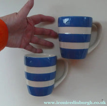 Load image into Gallery viewer, Pair of Contemporary CLASSIC TG Green CORNISHWARE Coffee Mugs
