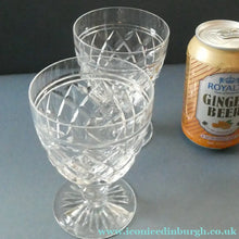 Load image into Gallery viewer, PAIR of EDINBURGH CRYSTAL Gin &amp; Tonic Glasses. With Old 1920s Edinburgh &amp; Leith Etched Mark
