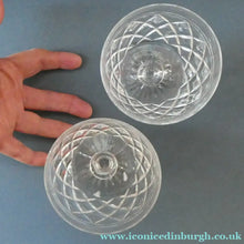 Load image into Gallery viewer, PAIR of EDINBURGH CRYSTAL Gin &amp; Tonic Glasses. With Old 1920s Edinburgh &amp; Leith Etched Mark

