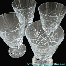 Load image into Gallery viewer, Pair of EDINBURGH CRYSTAL Small Wine OBAN Glasses. SIGNED Height 5 inches
