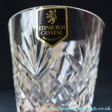 Load image into Gallery viewer, Pair of EDINBURGH CRYSTAL Small OBAN White Wine Glasses. SIGNED Height 4 5/8 inches
