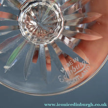 Load image into Gallery viewer, Pair of EDINBURGH CRYSTAL Small OBAN White Wine Glasses. SIGNED Height 4 5/8 inches
