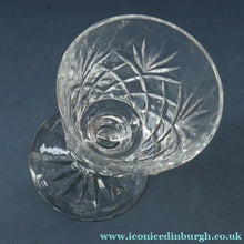 Load image into Gallery viewer, Pair of EDINBURGH CRYSTAL Small OBAN White Wine Glasses. SIGNED Height 4 5/8 inches
