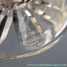 Load image into Gallery viewer, Pair of EDINBURGH CRYSTAL Small OBAN White Wine Glasses. SIGNED Height 4 5/8 inches
