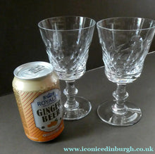 Load image into Gallery viewer, PAIR of Edinburgh Crystal Wine Goblets. ED 134 PATTERN, Height 6 1/2 inches
