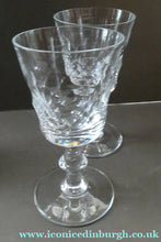 Load image into Gallery viewer, PAIR of Edinburgh Crystal Large Goblets. ED 134 PATTERN 6 1/2inches
