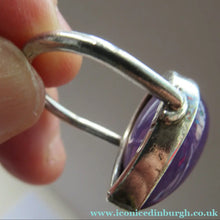 Load image into Gallery viewer, Vintage 925 Solid Silver Ring Flower Head with Amethyst Crystals UK Size O
