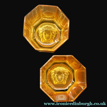 Load image into Gallery viewer, PAIR: Rosenthal Versace MEDUSA Limiere Rhapsody Amber Whisky Glasses
