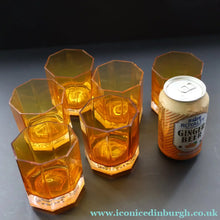 Load image into Gallery viewer, PAIR: Rosenthal Versace MEDUSA Limiere Rhapsody Amber Whisky Glasses
