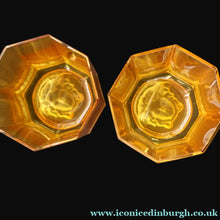 Load image into Gallery viewer, PAIR: Rosenthal Versace MEDUSA Limiere Rhapsody Amber Whisky Glasses
