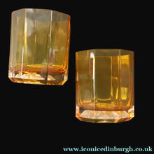 Load image into Gallery viewer, PAIR: Rosenthal Versace MEDUSA Limiere Rhapsody Amber Whisky Glasses
