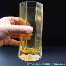 Load image into Gallery viewer, PAIR: Rosenthal Versace MEDUSA Limiere Rhapsody Amber Tall Highball Glasses
