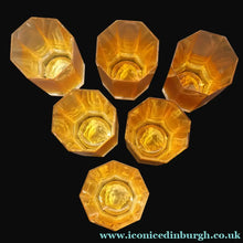 Load image into Gallery viewer, PAIR: Rosenthal Versace MEDUSA Limiere Rhapsody Amber Tall Highball Glasses
