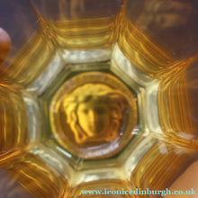 Load image into Gallery viewer, PAIR: Rosenthal Versace MEDUSA Limiere Rhapsody Amber Tall Highball Glasses

