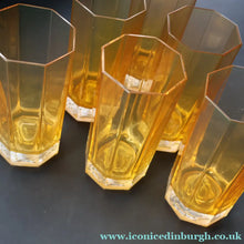 Load image into Gallery viewer, PAIR: Rosenthal Versace MEDUSA Limiere Rhapsody Amber Tall Highball Glasses
