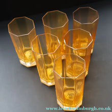 Load image into Gallery viewer, PAIR: Rosenthal Versace MEDUSA Limiere Rhapsody Amber Tall Highball Glasses
