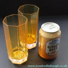 Load image into Gallery viewer, PAIR: Rosenthal Versace MEDUSA Limiere Rhapsody Amber Tall Highball Glasses
