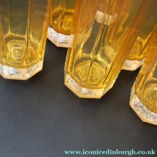 Load image into Gallery viewer, PAIR: Rosenthal Versace MEDUSA Limiere Rhapsody Amber Tall Highball Glasses
