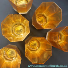 Load image into Gallery viewer, PAIR: Rosenthal Versace MEDUSA Limiere Rhapsody Amber Tall Highball Glasses

