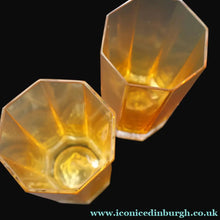 Load image into Gallery viewer, PAIR: Rosenthal Versace MEDUSA Limiere Rhapsody Amber Tall Highball Glasses
