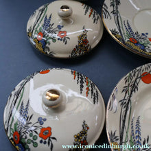 Load image into Gallery viewer, PAIR OF Royal Cauldron Clare de Lune. Lidded Cups, Saucers and Side Plate
