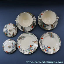 Load image into Gallery viewer, PAIR OF Royal Cauldron Clare de Lune. Lidded Cups, Saucers and Side Plate

